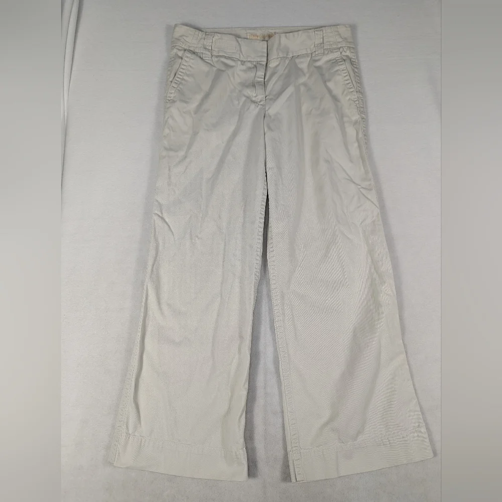 Lot Of 2 J.‎ Crew Favorite Fit Broken-in Chino Cotton Twill Wide Leg Pants 12S